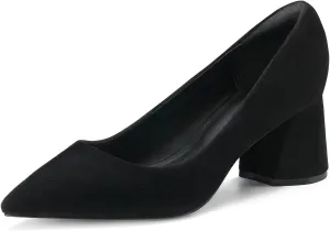 ALICEPUB Women's Closed Toe Heels Pumps Slingback Heels 2inch Chunky Block Heels Low Dress Shoes Comfortable Business Office Work Heels Wedding Shoes