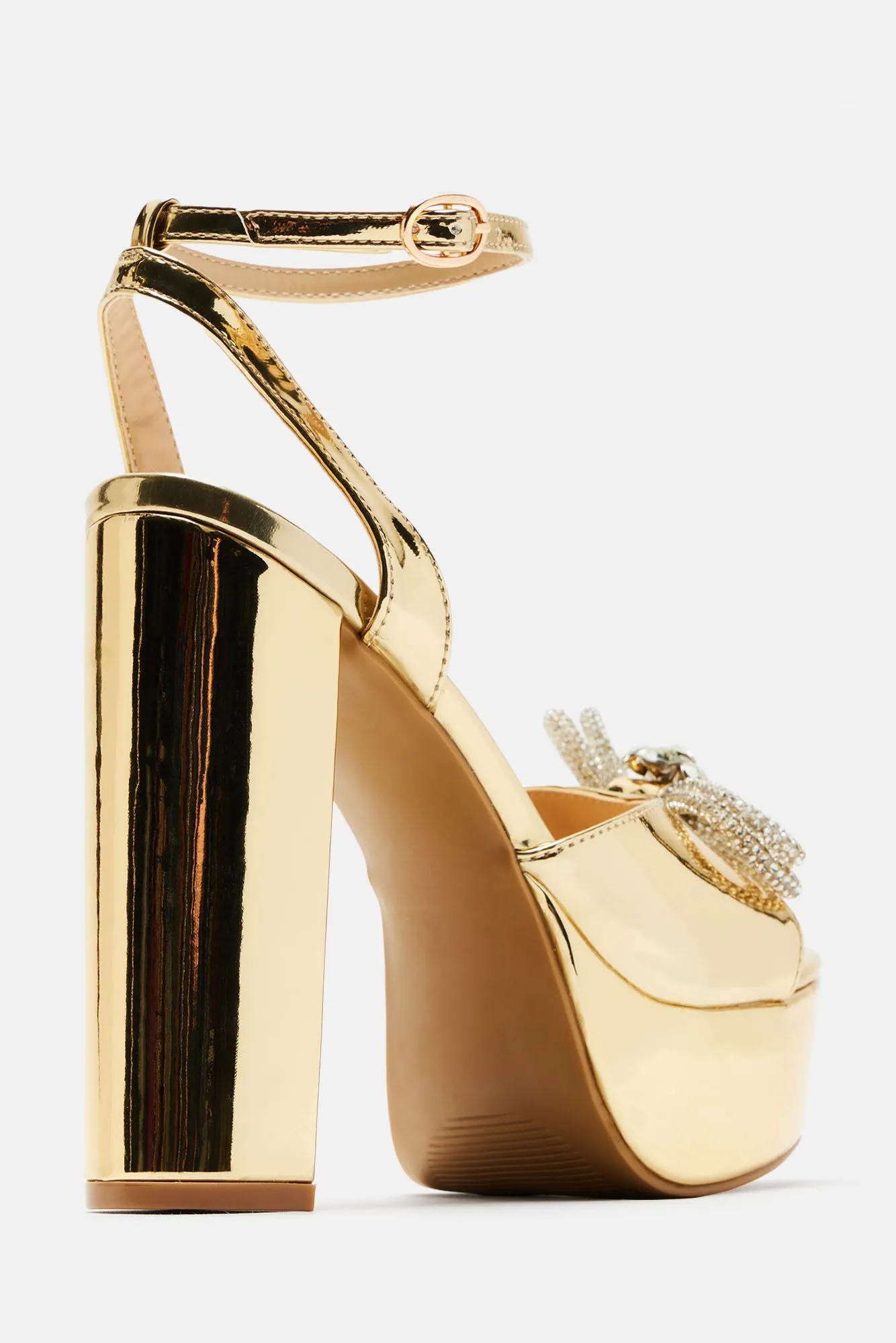 Angel Girl Platform Heels - Gold