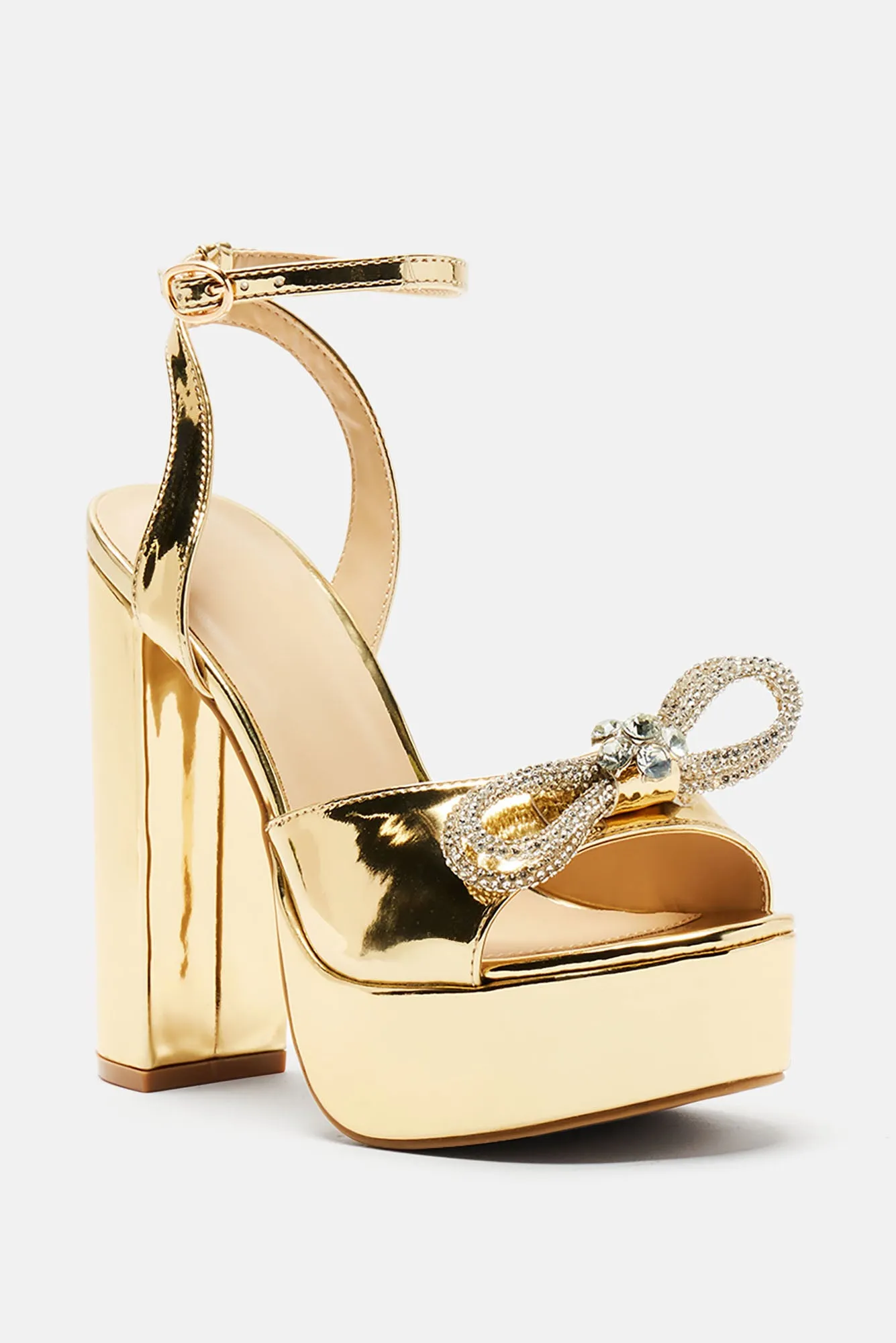 Angel Girl Platform Heels - Gold