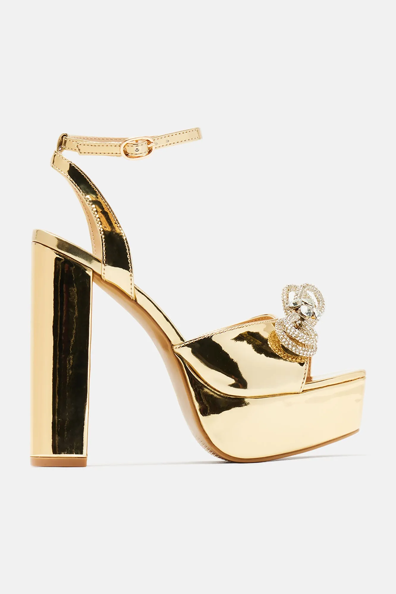 Angel Girl Platform Heels - Gold