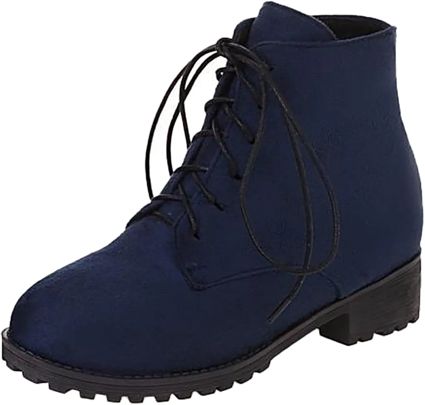 Ankle Boots for Women Brown Leather Booties Work Boots Slip On Barefoot Boot Indoor and Outdoor Soft Sole Fashion Closed Pointed Toe Low Block Heel Zip Up