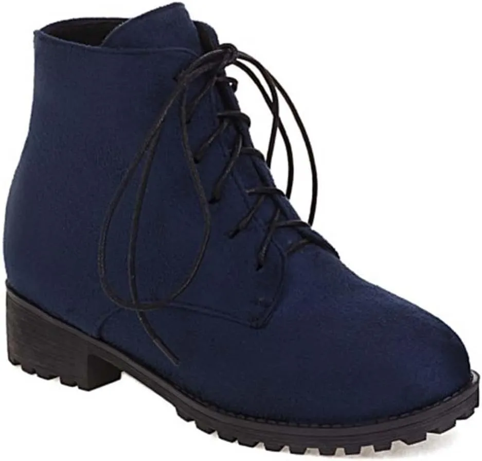 Ankle Boots for Women Brown Leather Booties Work Boots Slip On Barefoot Boot Indoor and Outdoor Soft Sole Fashion Closed Pointed Toe Low Block Heel Zip Up