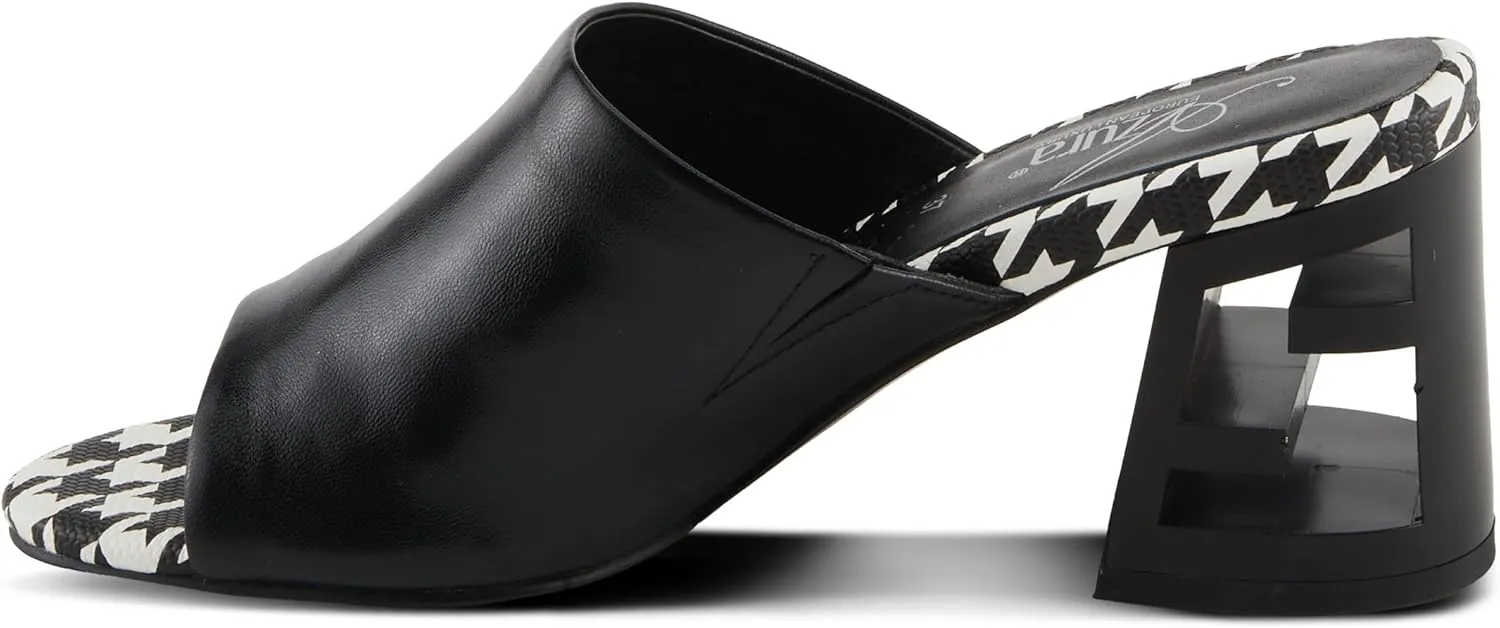 Azura Sculptor Slide Sandals for Women | High Heels with Leather Heel Design