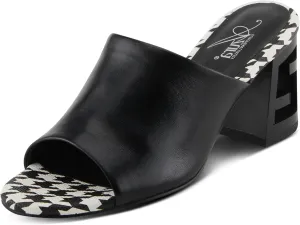Azura Sculptor Slide Sandals for Women | High Heels with Leather Heel Design