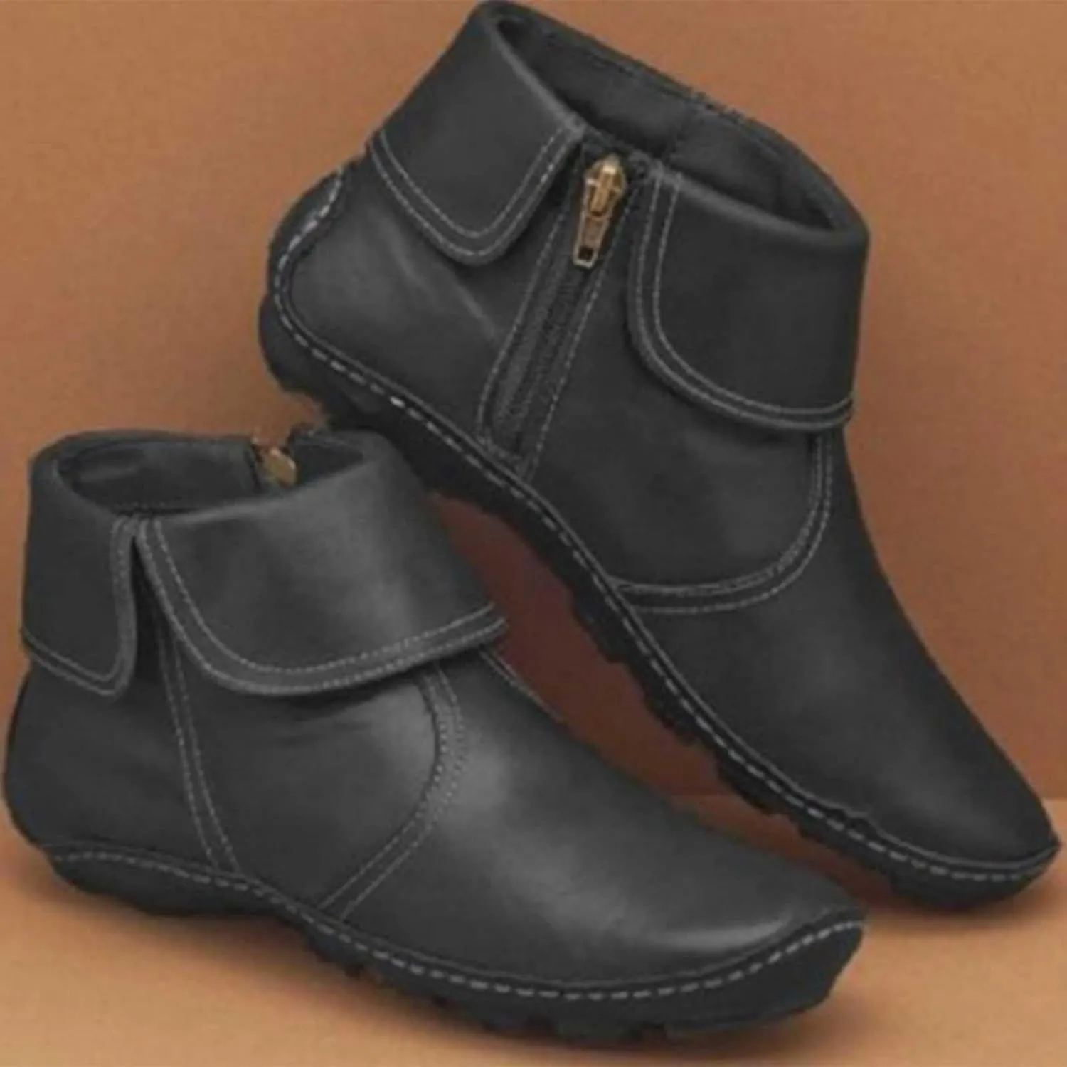 Black Booties for Women Ankle Womens Black Booties Low Heel Short Cowboy Boots Wedge Bootie for Women Comfortable Flat Bottom Fashion Chunky Low Heel Classic Pointed Toe