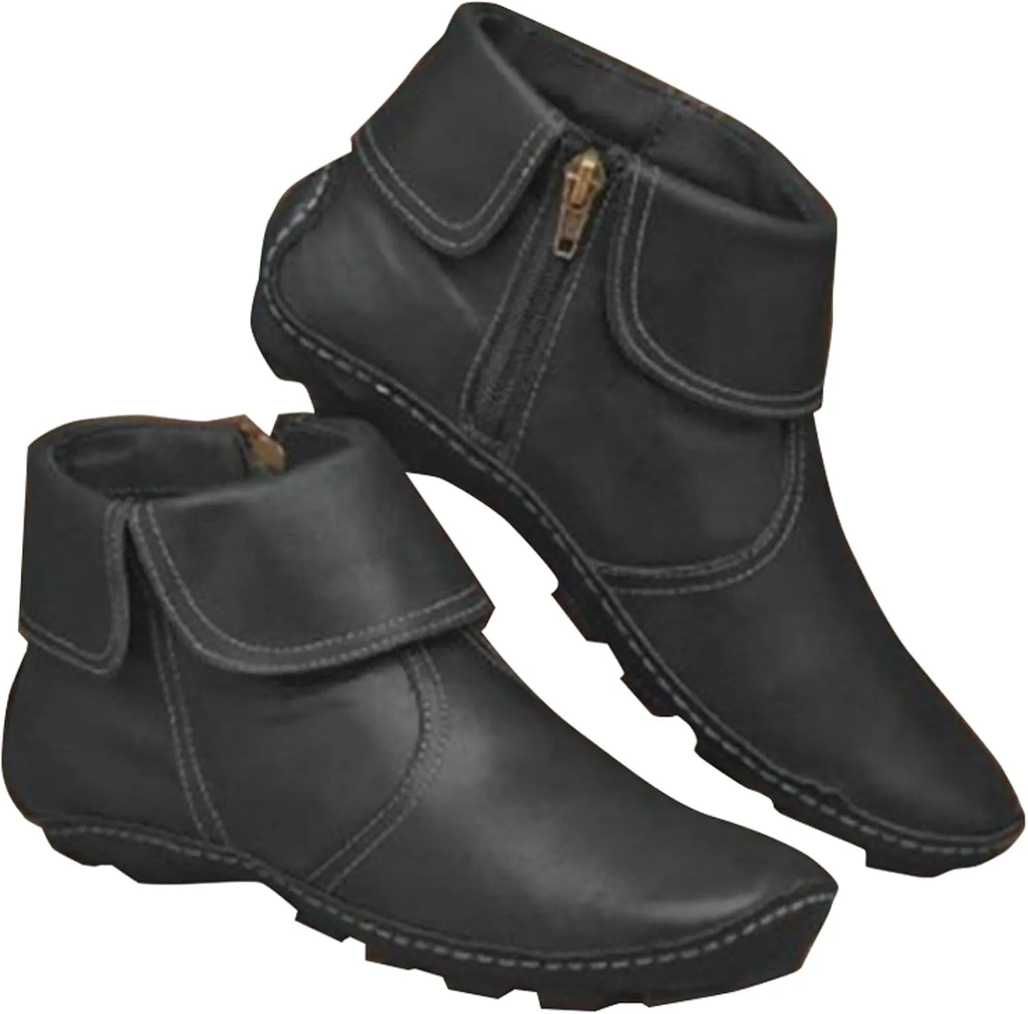Black Booties for Women Ankle Womens Black Booties Low Heel Short Cowboy Boots Wedge Bootie for Women Comfortable Flat Bottom Fashion Chunky Low Heel Classic Pointed Toe