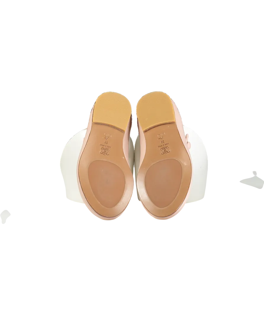 Bonpoint Pink Ella Leather Ballet Flats UK 9 EU 26.5 