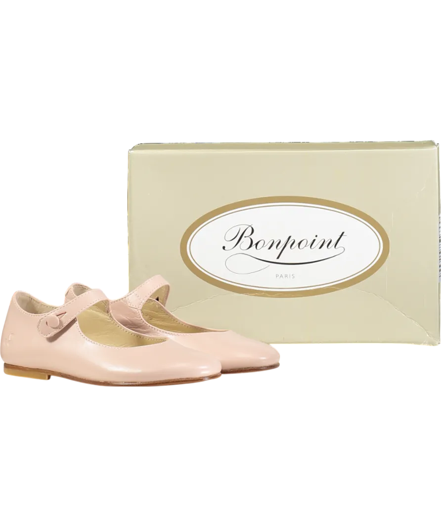 Bonpoint Pink Ella Leather Ballet Flats UK 9 EU 26.5 
