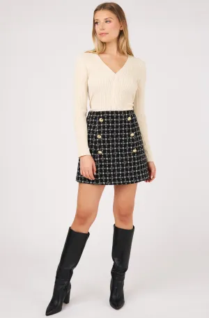 Boucl Mid-Thigh Skirt