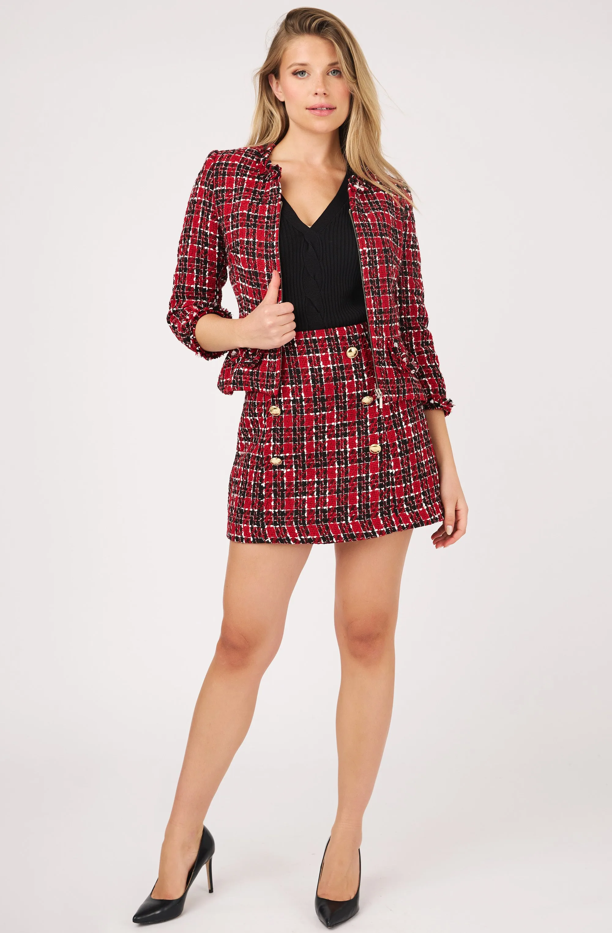 Boucl Mid-Thigh Skirt