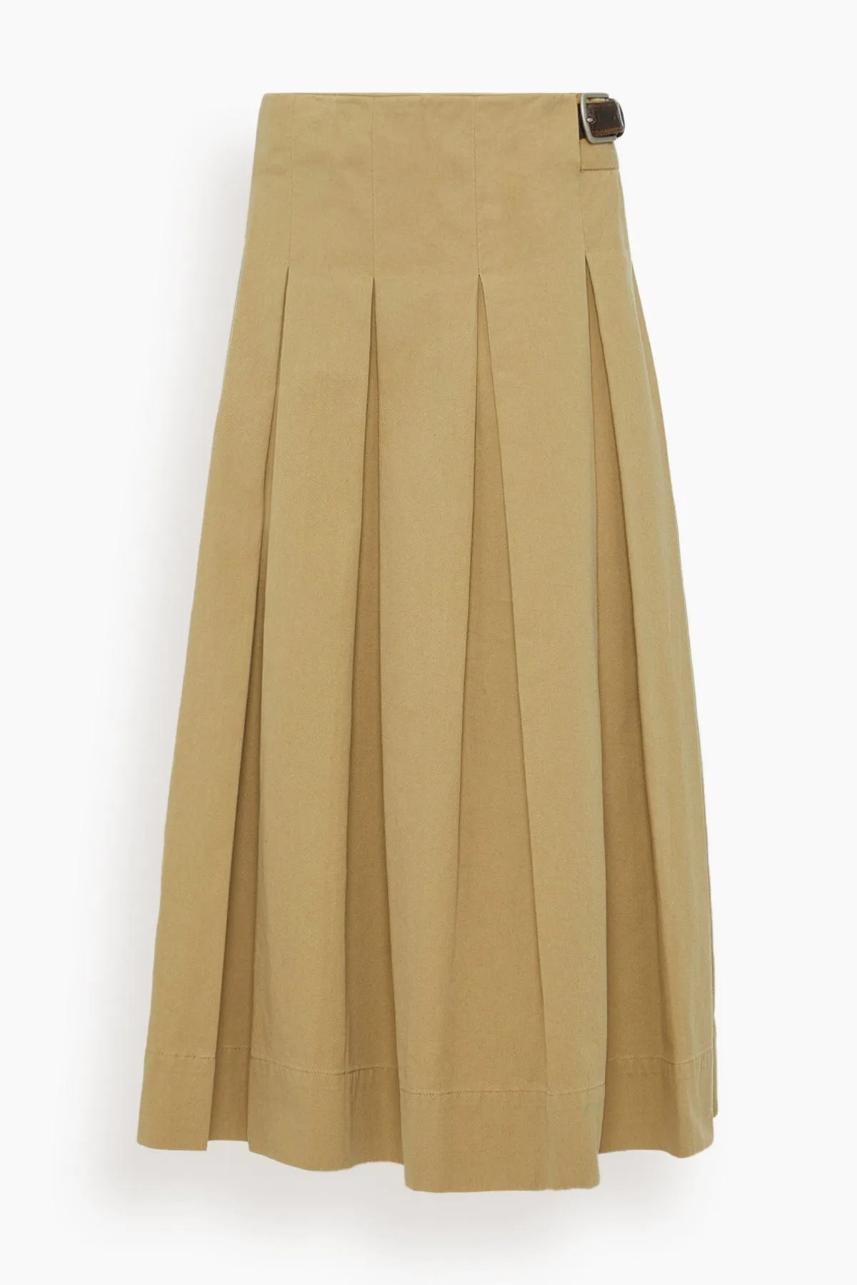 Carolina Chino Pleat Skirt in Chino