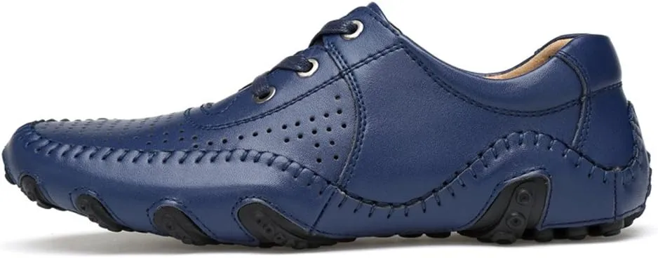 ChicWind Men's Hollow Out Leather Driving Loafers Casual Boat Shoes