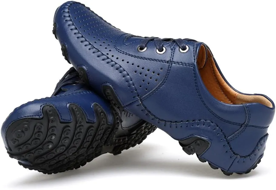 ChicWind Men's Hollow Out Leather Driving Loafers Casual Boat Shoes