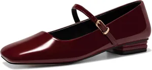 Coutgo Women's Mary Jane Flats Closed Square Toe Ballet Flat Dressy Comfortable Slip on Shoes
