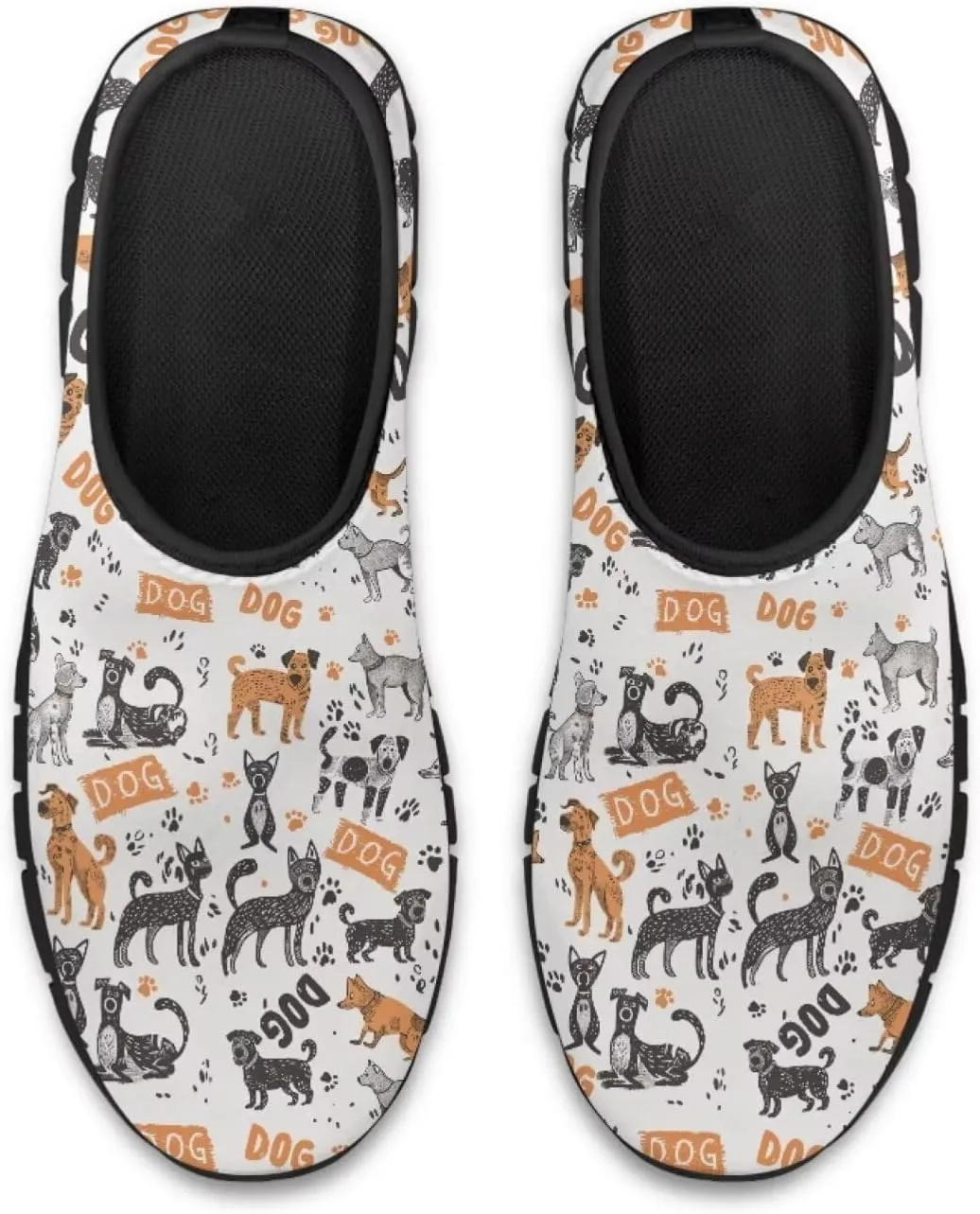 Dog Design Men Slip-on Shoes Loafers Low Top Casual Mesh Shoes with Arch Support Insole Business Work Outdoor Sneaker