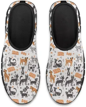 Dog Design Men Slip-on Shoes Loafers Low Top Casual Mesh Shoes with Arch Support Insole Business Work Outdoor Sneaker