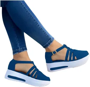 Eduavar Sandals Women Dressy Summer, Womens Sandals Fashion Sport Open Toe Sandals Shoes Casaul Wedge Platforms Sandals