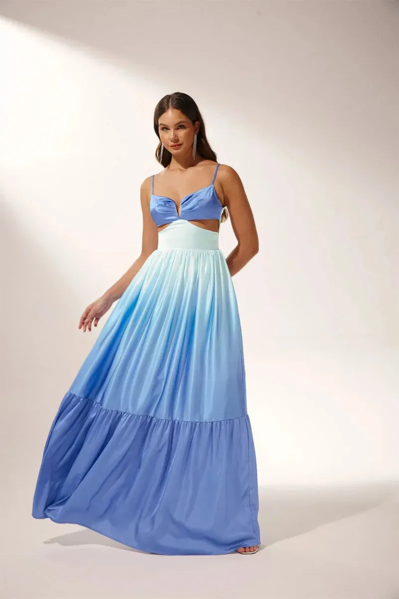 Ethel™ | Cut-out Gradient Maxi Slip Dress