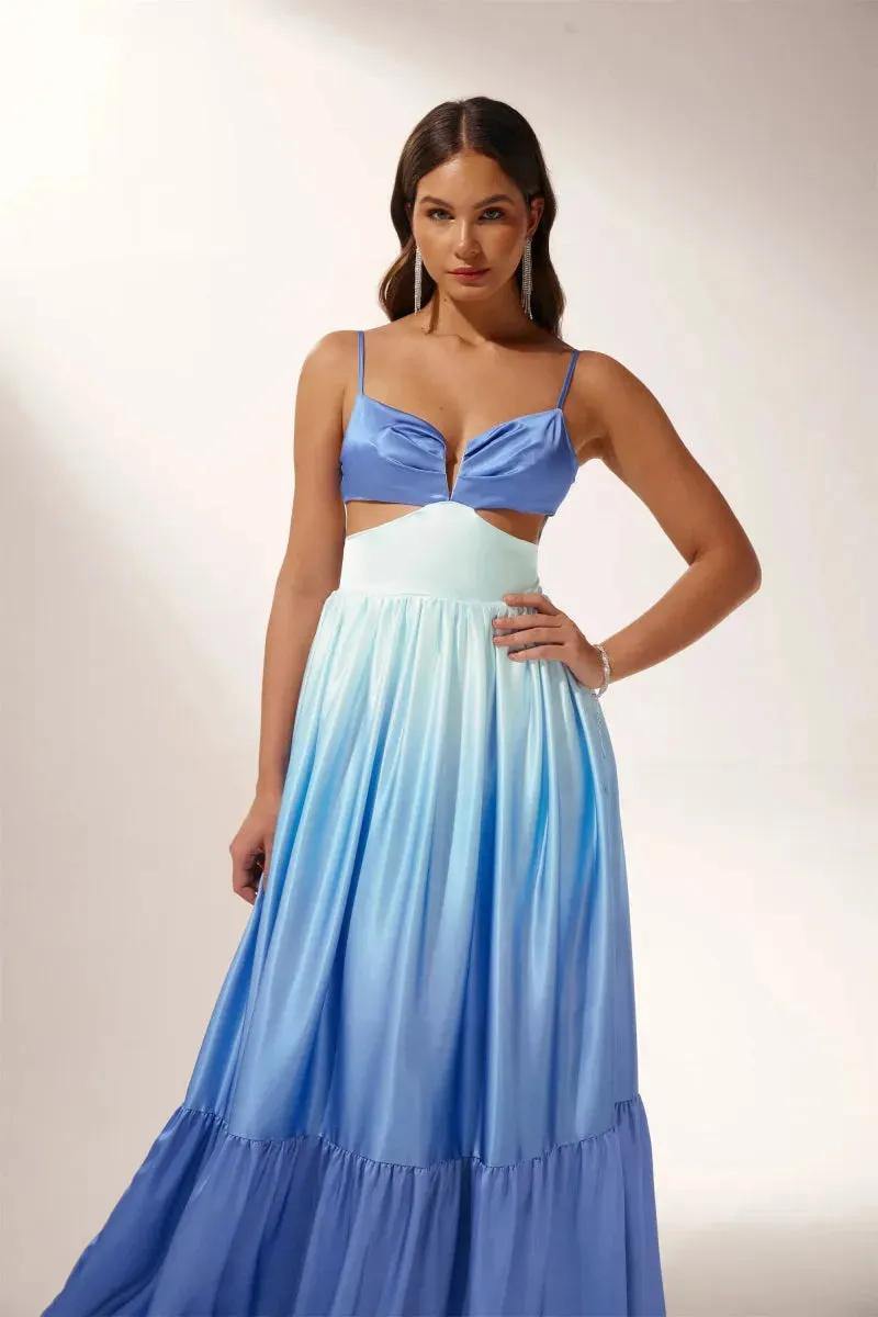 Ethel™ | Cut-out Gradient Maxi Slip Dress