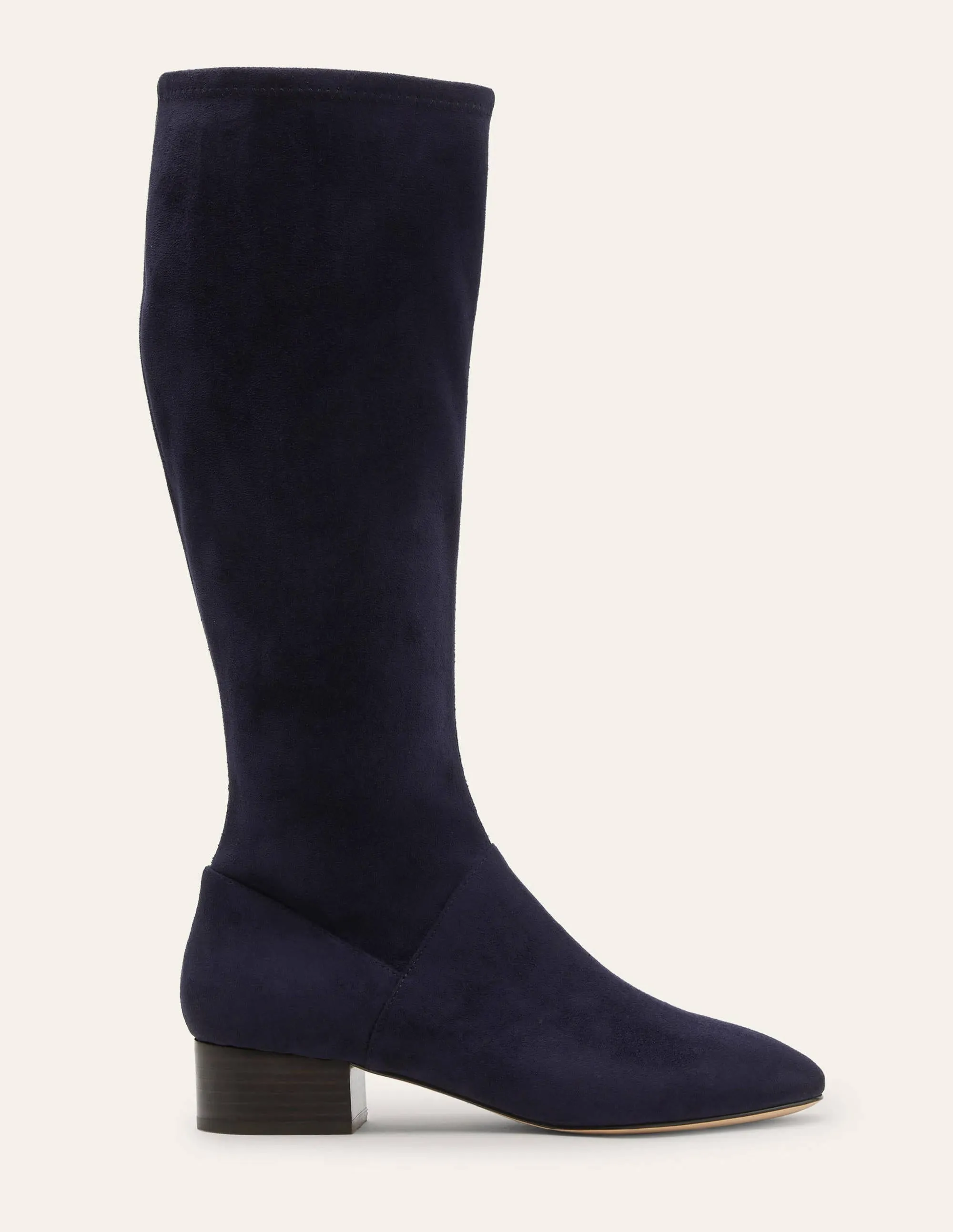 Flat Stretch Boots-Navy
