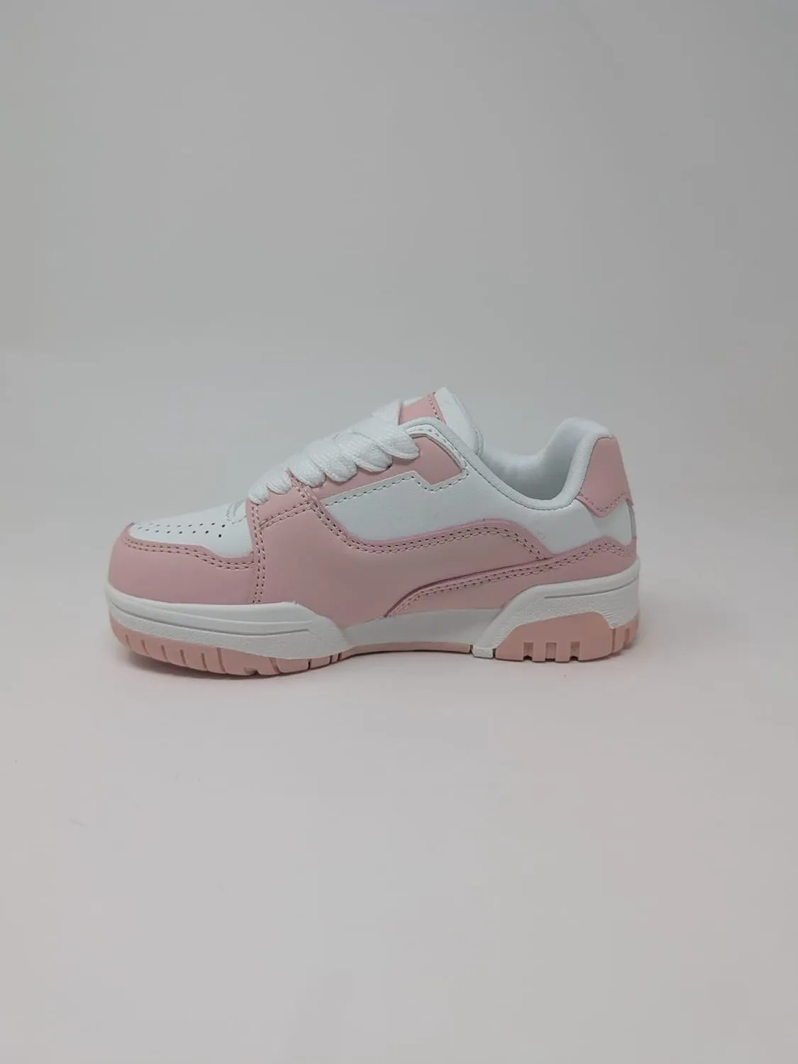 Forever Link Girl's Round Toe Cushioned Low Top Lace Up Sneaker Rich-35K