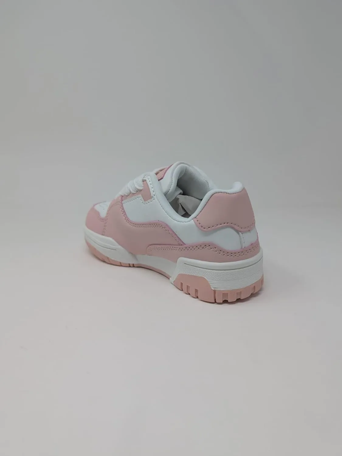 Forever Link Girl's Round Toe Cushioned Low Top Lace Up Sneaker Rich-35K