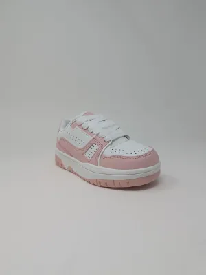 Forever Link Girl's Round Toe Cushioned Low Top Lace Up Sneaker Rich-35K