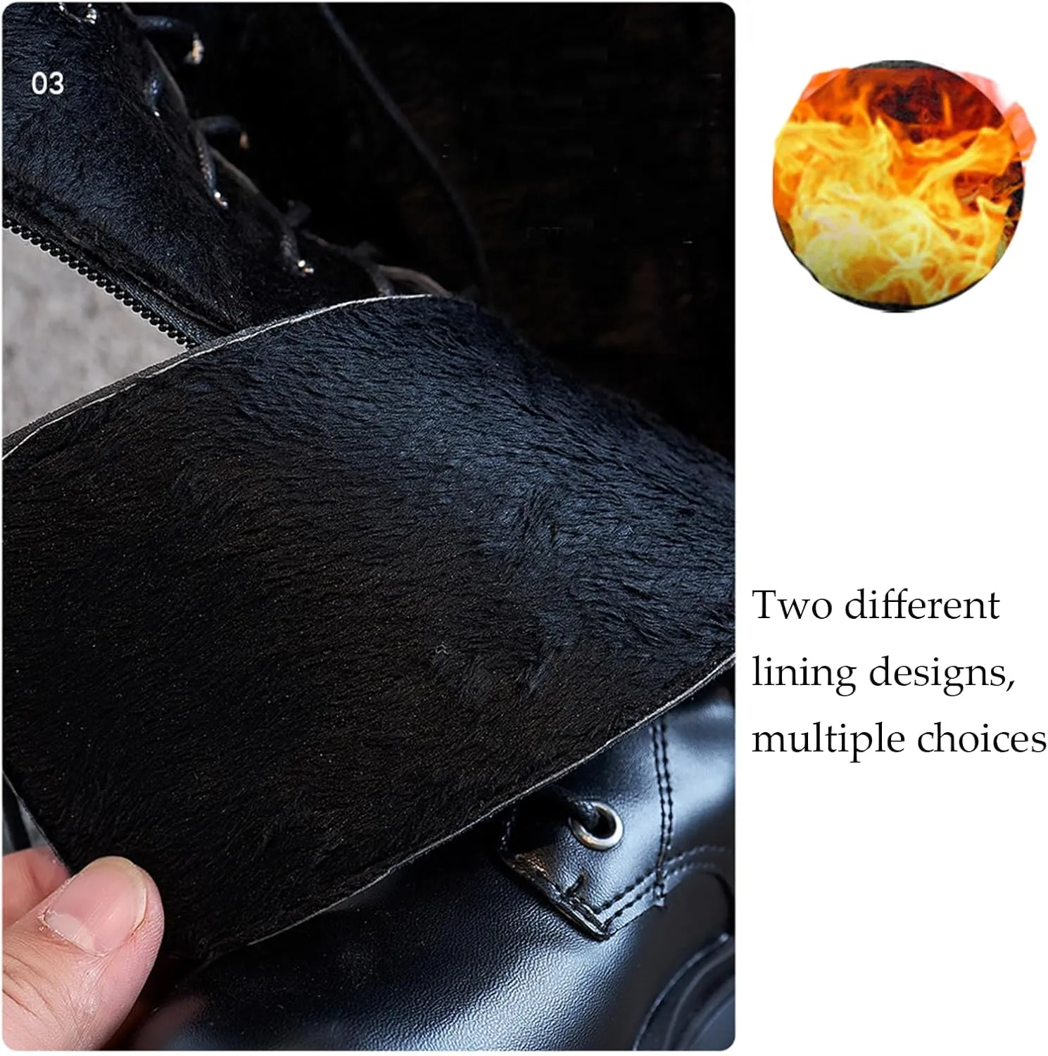Girls Leather Warm Fur Fashion Riding Boots Winter Plus Velvet Round Toe Non-Slip Lace-Up Retro Knee-High Boots School Performance Ankle Boots