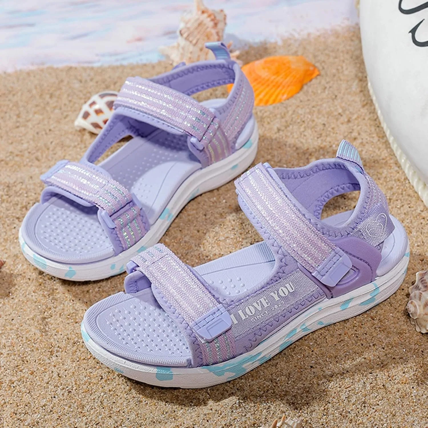 Girls Open Toe Sport Sandals for Hiking Walking 2025 Summer Trendy Outdoor Athletic Sneakers with Adjustable Straps