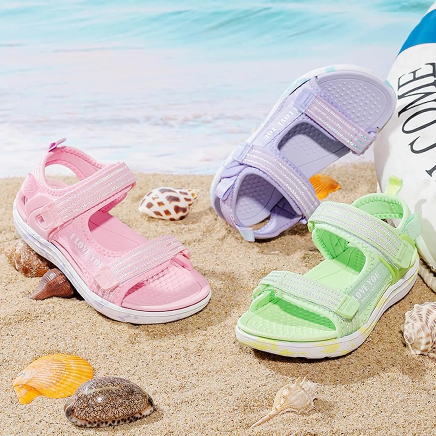 Girls Open Toe Sport Sandals for Hiking Walking 2025 Summer Trendy Outdoor Athletic Sneakers with Adjustable Straps