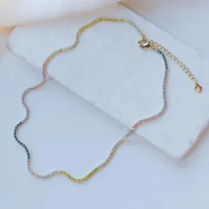 GRACIE PASTEL TENNIS NECKLACE - JOY DRAVECKY