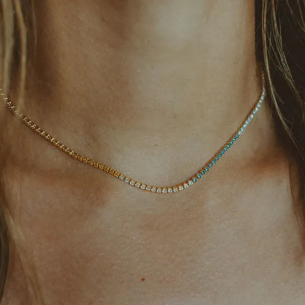 GRACIE PASTEL TENNIS NECKLACE - JOY DRAVECKY