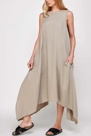 Hanky hem midi dress