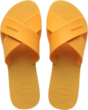 Havaianas womens Aqua Sandal Caja Yellow