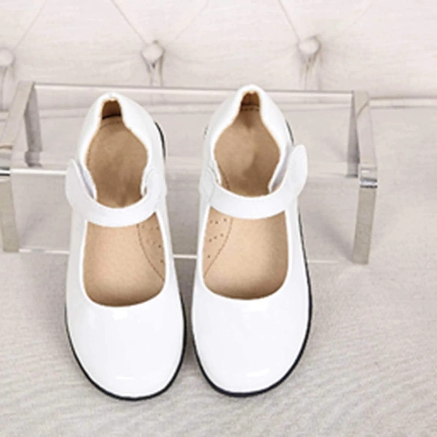 JanJean Kids Little Big Girls Classic Mary Jane Strap School Uniform Shoes Flats Dress Shoes Princess Party Wedding Shoes