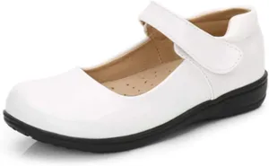 JanJean Kids Little Big Girls Classic Mary Jane Strap School Uniform Shoes Flats Dress Shoes Princess Party Wedding Shoes