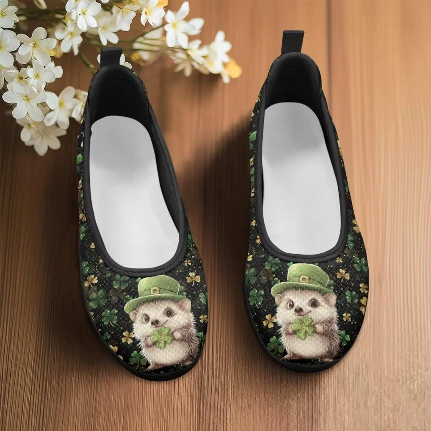 Jeiento Festival Shoes Women's Slip On Loafers Mesh Tennis Low Top Casual Walking Shoes Light Weight Gym Sport Sneakers