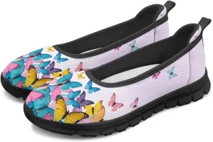 Jeiento Festival Shoes Women's Slip On Loafers Mesh Tennis Low Top Casual Walking Shoes Light Weight Gym Sport Sneakers