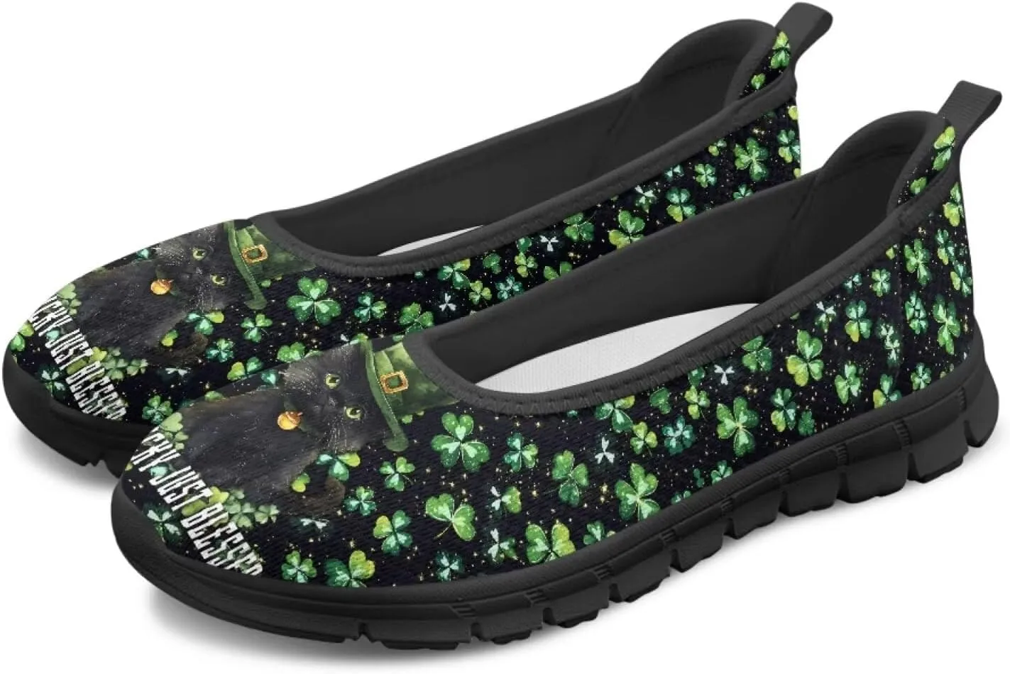 Jeiento Festival Shoes Women's Slip On Loafers Mesh Tennis Low Top Casual Walking Shoes Light Weight Gym Sport Sneakers