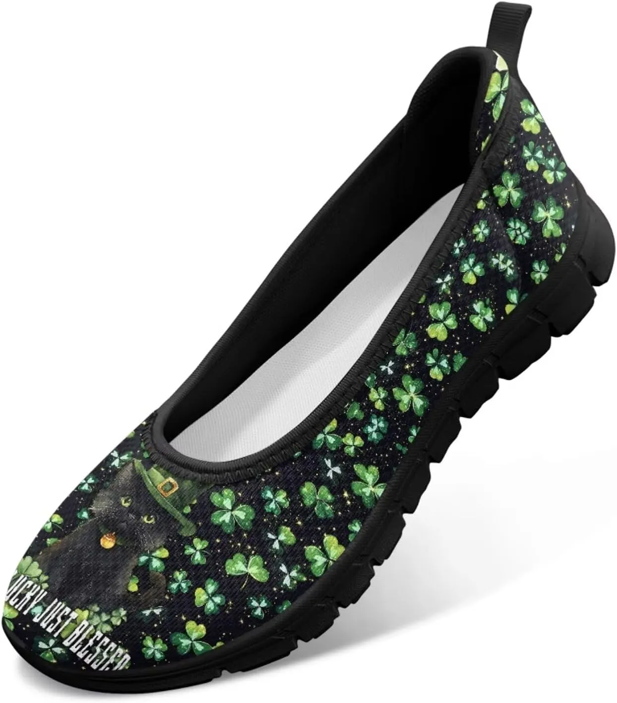 Jeiento Festival Shoes Women's Slip On Loafers Mesh Tennis Low Top Casual Walking Shoes Light Weight Gym Sport Sneakers