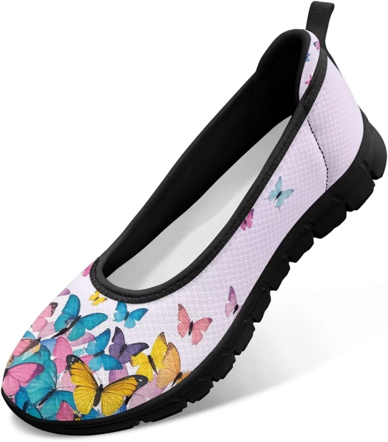 Jeiento Festival Shoes Women's Slip On Loafers Mesh Tennis Low Top Casual Walking Shoes Light Weight Gym Sport Sneakers