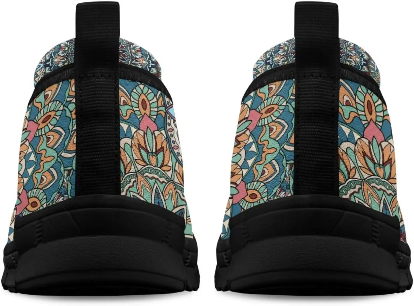 Jeiento Sea Turtle Pattern Women's Sneakers Mesh Breathable Lady Slip On Loafers Tennis Sneakers Casual Low Top Travel Shoes