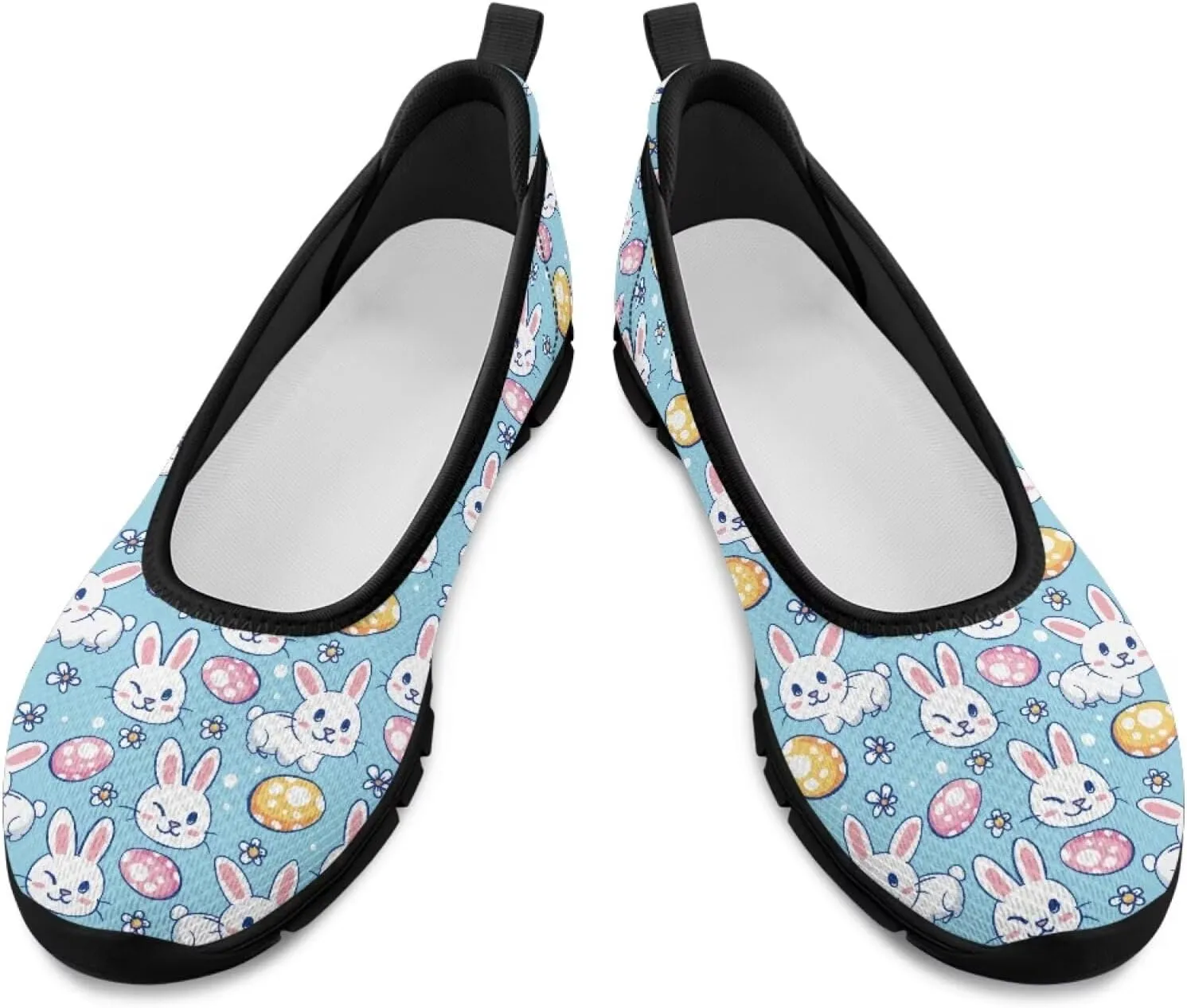Jeiento Women's Loafers Slip On Flat Shoes Mesh Sneaker Holiday Footwear Nonslip Road Running Sneakers Casual Shoes