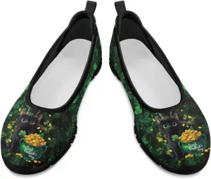 Jeiento Women's Loafers Slip On Flat Shoes Mesh Sneaker Holiday Footwear Nonslip Road Running Sneakers Casual Shoes