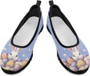 Jeiento Women's Loafers Slip On Flat Shoes Mesh Sneaker Holiday Footwear Nonslip Road Running Sneakers Casual Shoes
