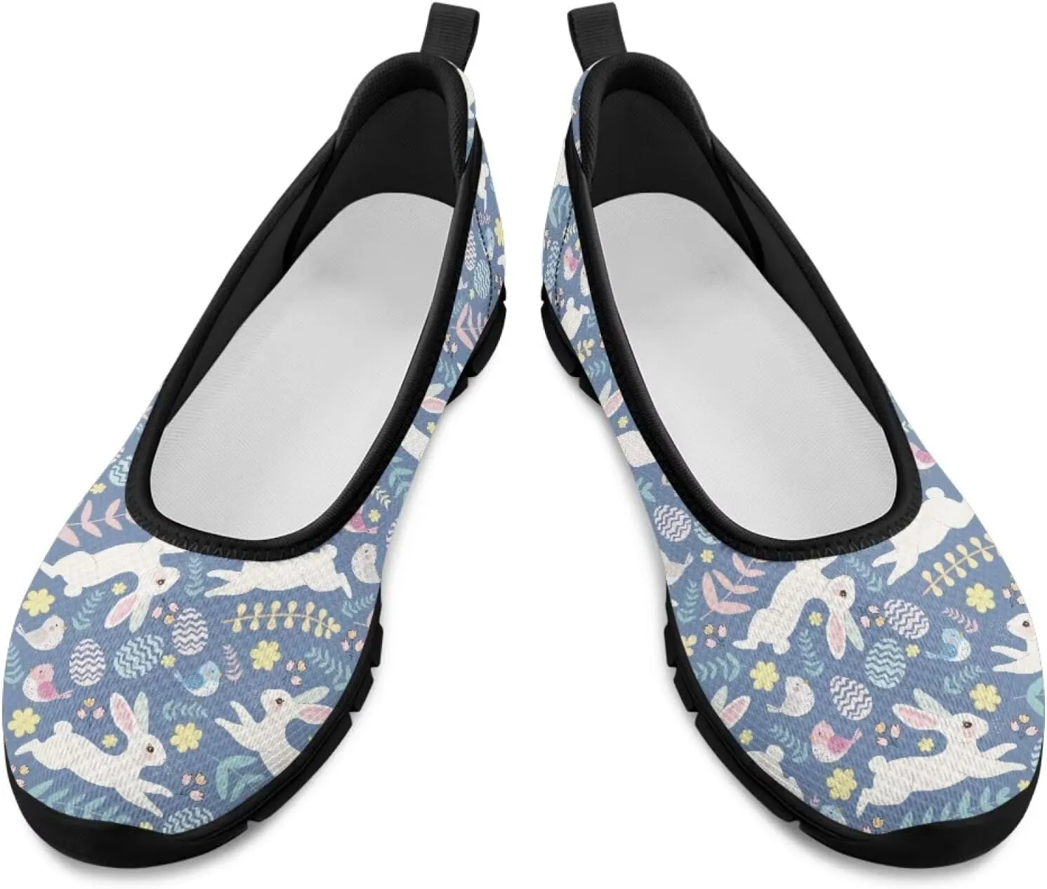 Jeiento Women's Loafers Slip On Flat Shoes Mesh Sneaker Holiday Footwear Nonslip Road Running Sneakers Casual Shoes