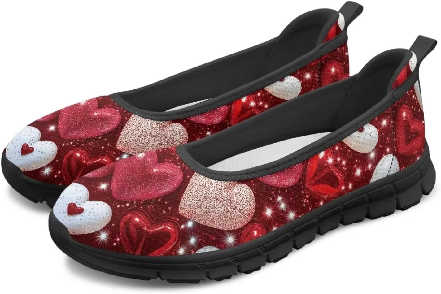 Jeiento Women's Loafers Slip On Flat Shoes Mesh Sneaker Holiday Footwear Nonslip Road Running Sneakers Casual Shoes