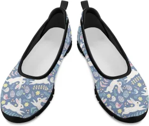 Jeiento Women's Loafers Slip On Flat Shoes Mesh Sneaker Holiday Footwear Nonslip Road Running Sneakers Casual Shoes