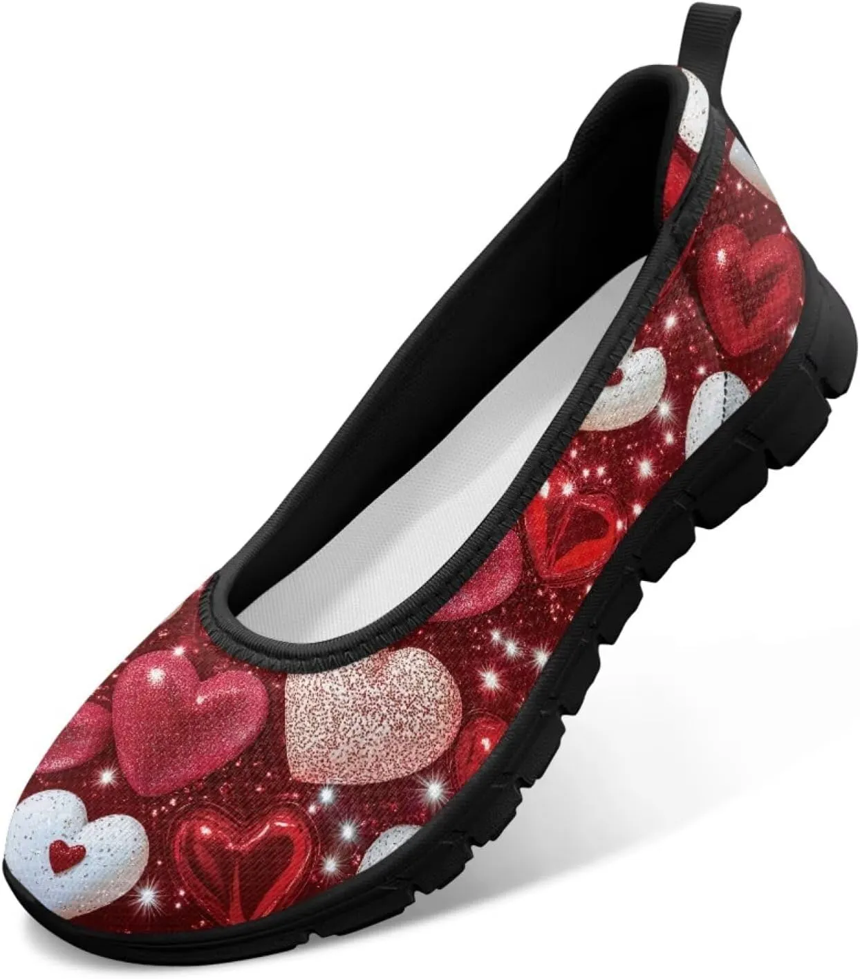 Jeiento Women's Loafers Slip On Flat Shoes Mesh Sneaker Holiday Footwear Nonslip Road Running Sneakers Casual Shoes