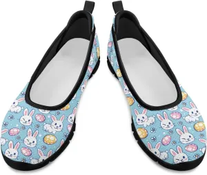 Jeiento Women's Loafers Slip On Flat Shoes Mesh Sneaker Holiday Footwear Nonslip Road Running Sneakers Casual Shoes